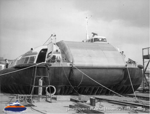 Vosper-Thornycroft VT1 in service -  (credit: The <a href='http://www.hovercraft-museum.org/' target='_blank'>Hovercraft Museum Trust</a>).